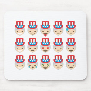 uncle sam emoji mouse mat