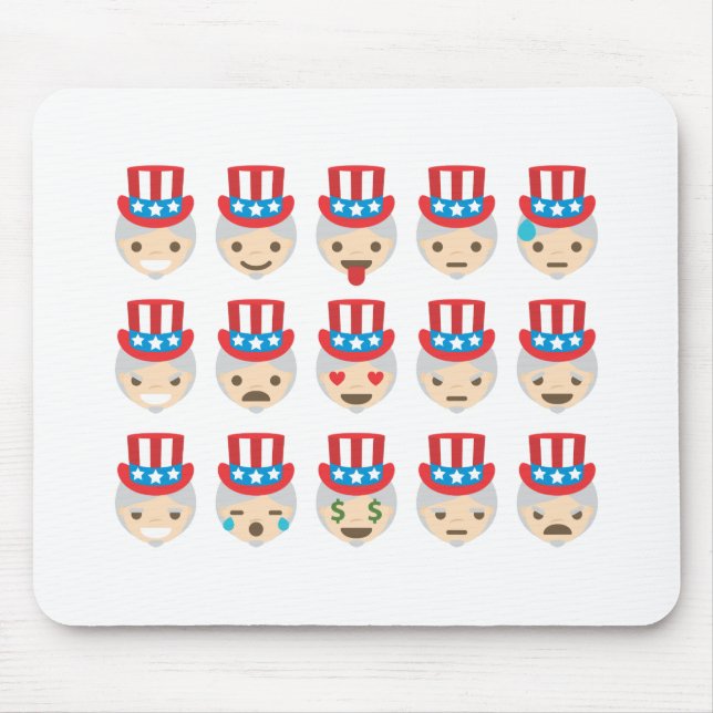 uncle sam emoji mouse mat (Front)