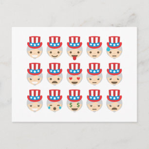 uncle sam emoji postcard