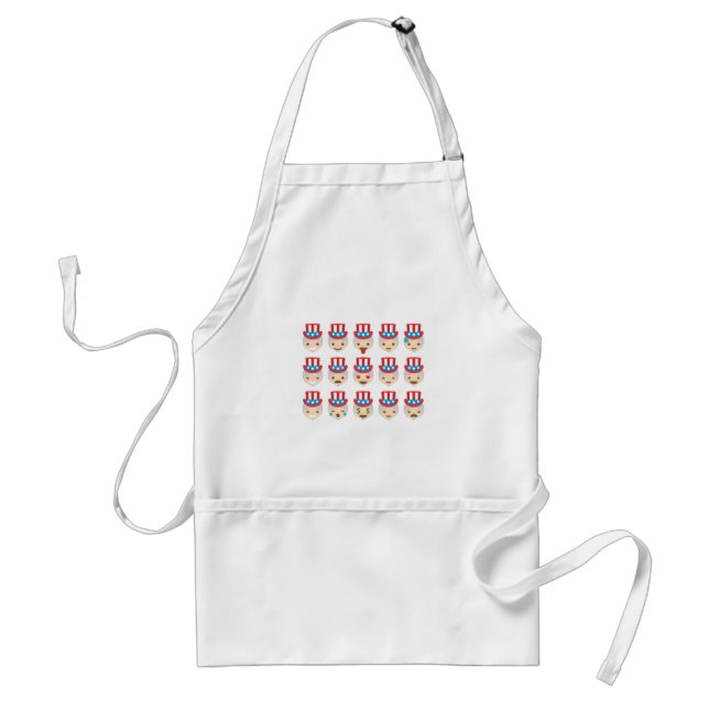uncle sam emoji standard apron (Front)
