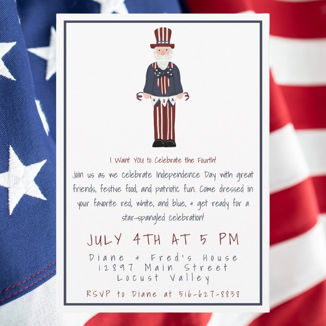 Uncle Sam Fourth of July Party | Patriotic  Invitation (Creator Uploaded)