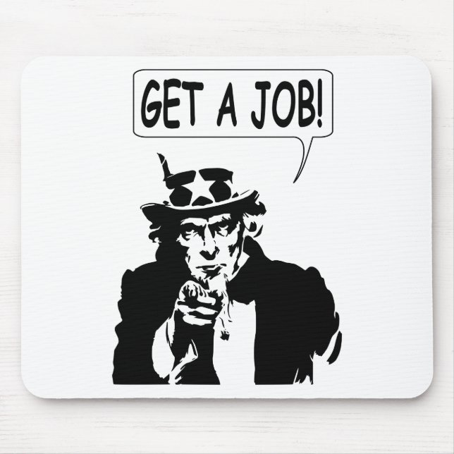 Uncle Sam Get A Job Mouse Mat (Front)