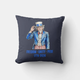 Uncle Sam Happy 4th of July Patriotic Cushion