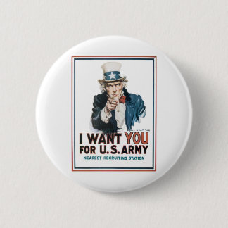 Uncle Sam "I Want YOU!" 6 Cm Round Badge