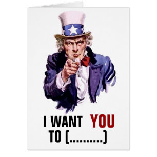 Uncle Sam "I Want You" Customisable