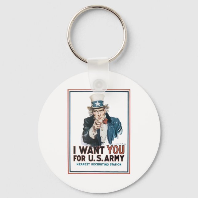 Uncle Sam "I Want YOU!" Key Ring (Front)