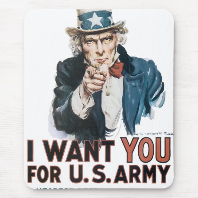 Uncle Sam "I Want YOU!" Mouse Mat (Front)