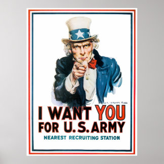 Uncle Sam, I Want You Poster