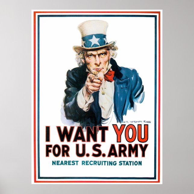 Uncle Sam, I Want You Poster (Front)