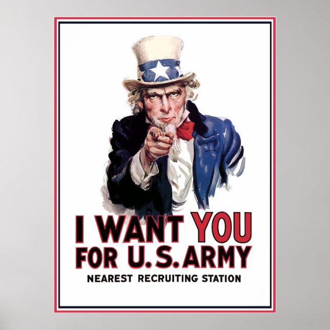 Uncle Sam "I Want You" Poster (Front)
