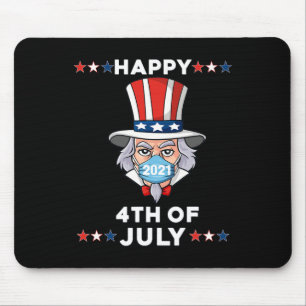 Uncle Sam In A Mask 4th Of July 2021 Fun Boys Kids Mouse Mat