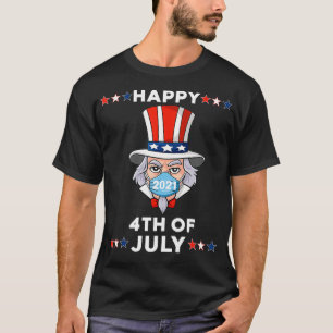 Uncle Sam In A Mask 4th Of July 2021 Funny Boys Ki T-Shirt