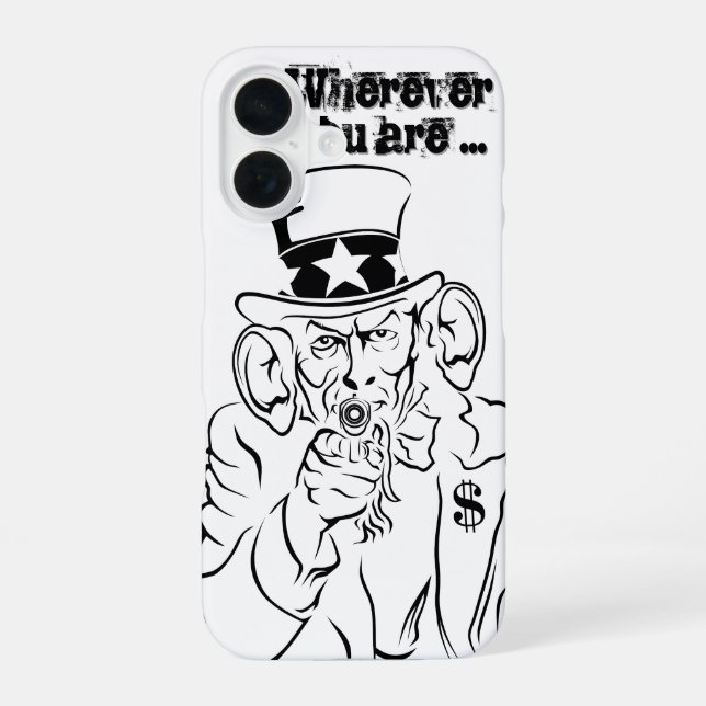 Uncle Sam iPhone 16 Case (Back)
