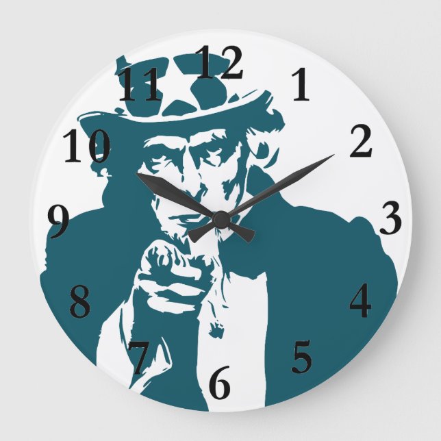 Uncle Sam Large Clock (Front)
