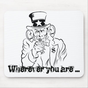 Uncle Sam listening Mouse Mat