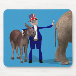 Uncle Sam Loves Donkeys Mouse Mat
