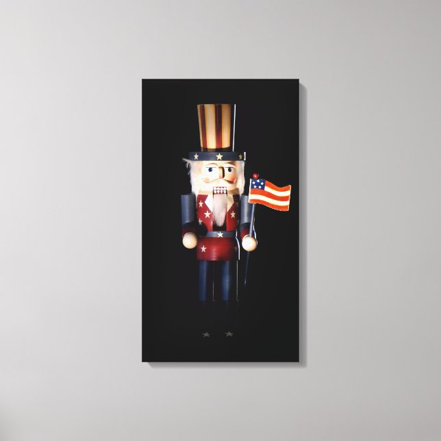 Uncle Sam Nutcracker Canvas Print (Front)