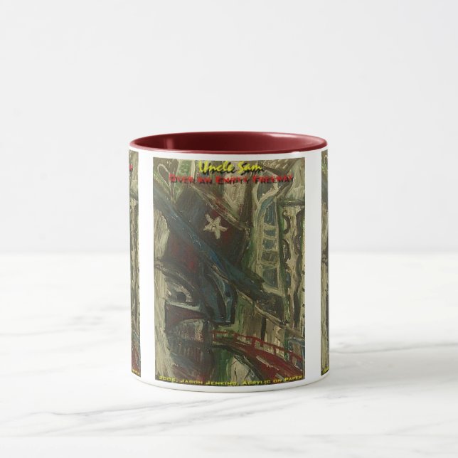 uncle sam over an empty freeway mug (Center)