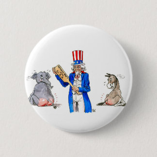 Uncle Sam Paddle 6 Cm Round Badge