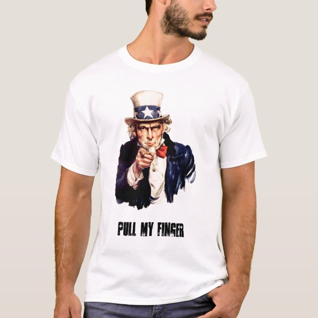 Uncle_Sam_(pointing_finger), PULL ... - Customised T-Shirt (Front)