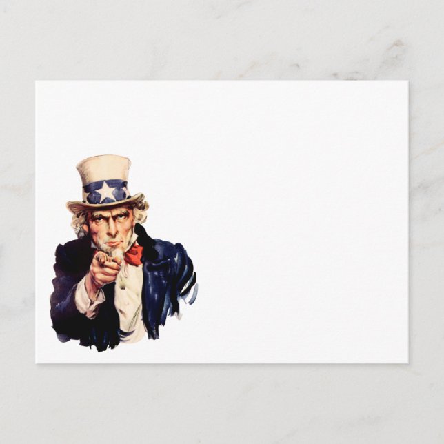 Uncle Sam Pointing His Finger Postcard (Front)