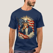 Uncle Sam Pointing with American Flag – Vintage Pa