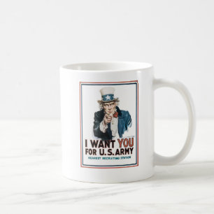 Uncle Sam Poster, America. I Want You For... Coffee Mug