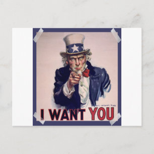 Uncle Sam Poster High Quality Postcards