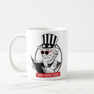 Uncle Sam Reads Banned Books Coffee Mug