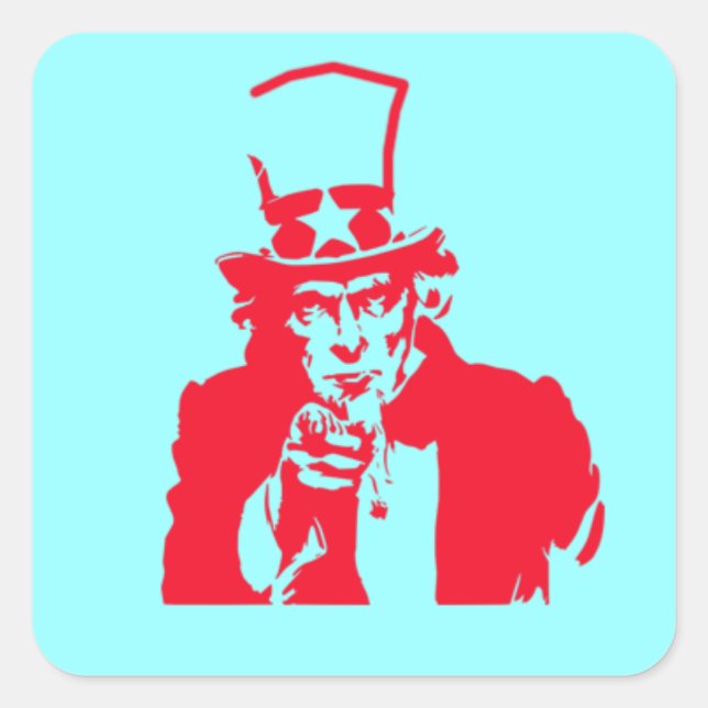 Uncle Sam (Red) on Stickers (Front)