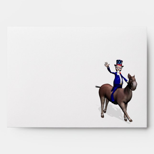 Uncle Sam Riding On Donkey Envelopes (Front)