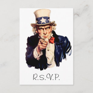 Uncle Sam RSVP Card