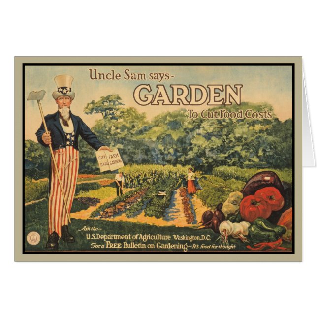 Uncle Sam says: garden to cut food costs (Front Horizontal)