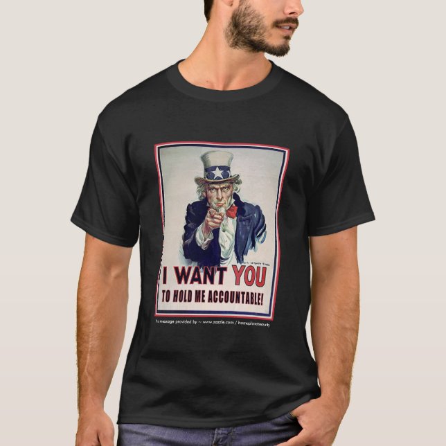 Uncle Sam says "Hold Me Accountable" T-Shirt (Front)