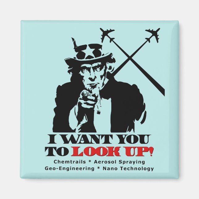 Uncle Sam says I Want You To Look Up Magnet (Front)