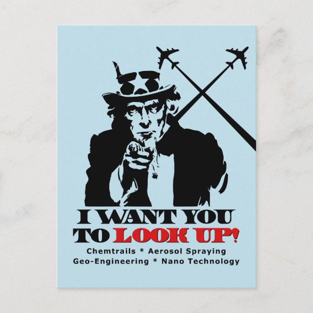 Uncle Sam says I Want You To Look Up Postcard (Front)