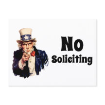 Uncle Sam Says No Soliciting