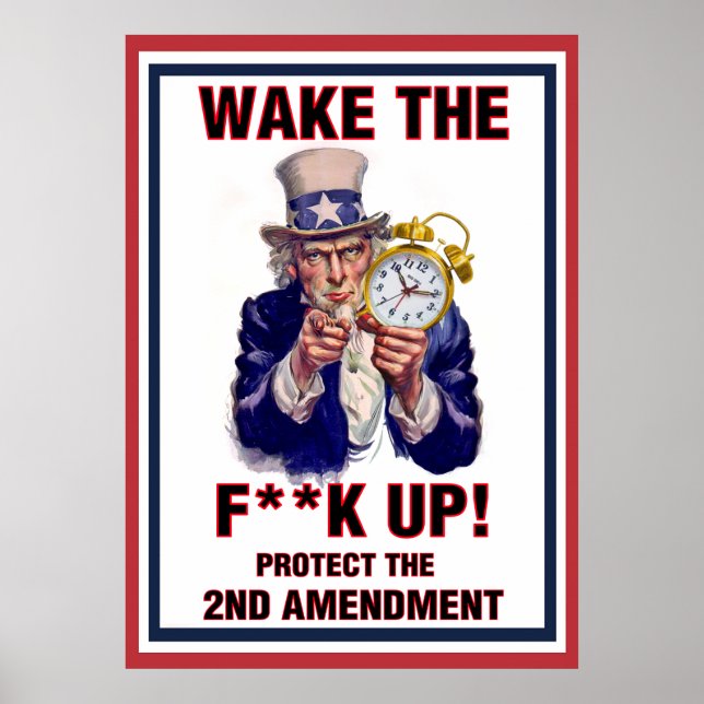 Uncle Sam Says Wake Up! Poster (Front)