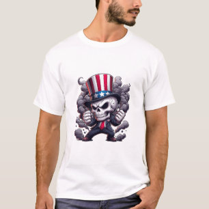 Uncle Sam Skull T-Shirt – Patriotic Skull Graphic 