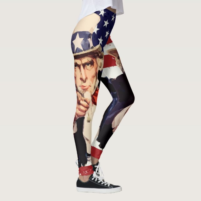 Uncle Sam Stars and Stripes Leggings (Right)