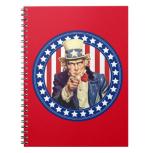 Uncle Sam Stars and Stripes Notebook