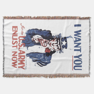 Uncle Sam Throw Blanket