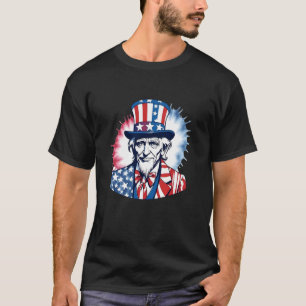 Uncle Sam Tie Dye Fireworks T-Shirt