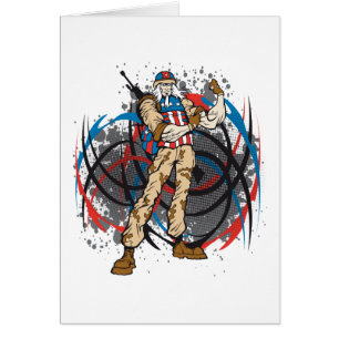 Uncle Sam Tribal Camouflage Hunter Skull