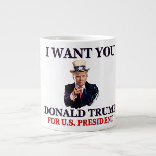Uncle Sam Trump for President Large Coffee Mug