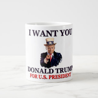 Uncle Sam Trump for President Large Coffee Mug