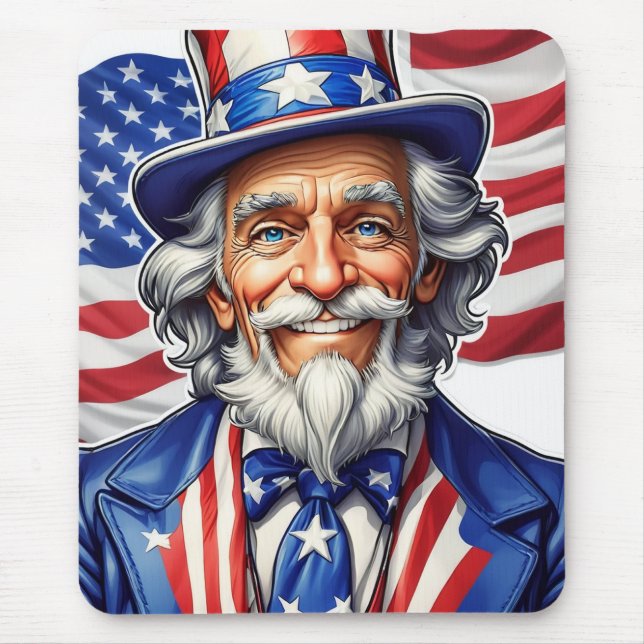 Uncle Sam USA Mouse Mat (Front)