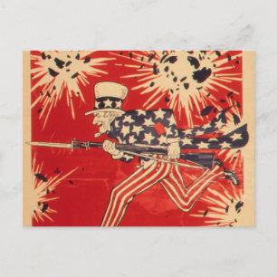 Uncle Sam - Vintage Postcard