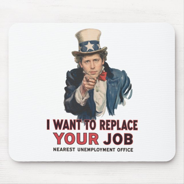 Uncle Sam Wants to Replace Your Job With AI Mouse Mat (Front)