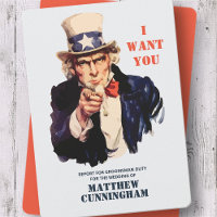 Uncle Sam Wants You For Groomsman Duty